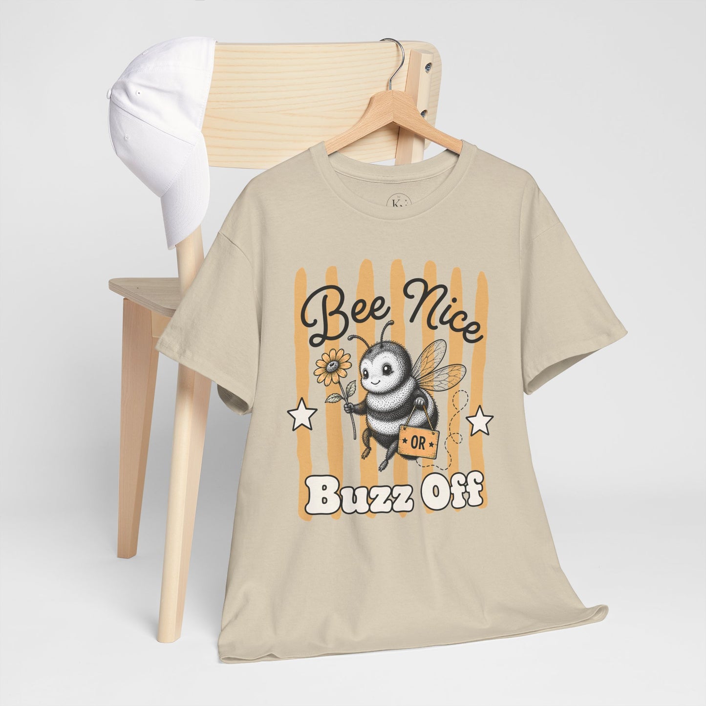 Bee Nice or Buzz Off Retro Bee Graphic Tee