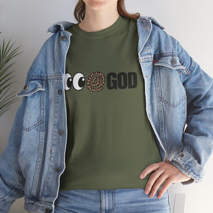 Look At God Leopard Print Graphic Tee