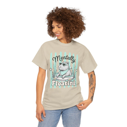 Mentally Floating Retro Capybara Graphic Tee