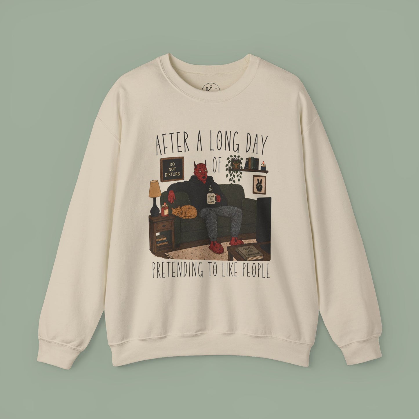 “After a Long Day of Pretending to Like People” Cozy Introvert Sweatshirt