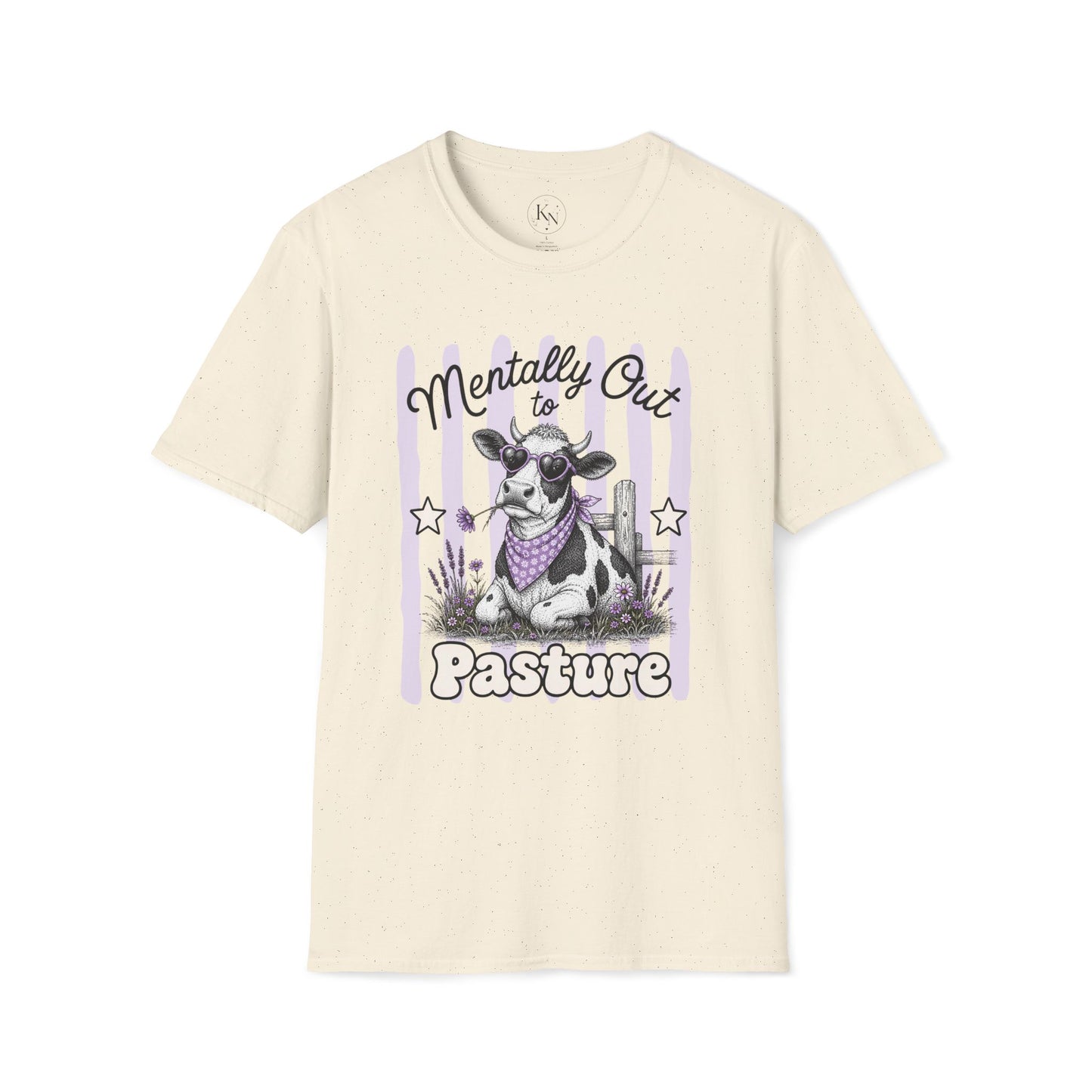 'Mentally Out to Pasture' Cow Graphic Tee