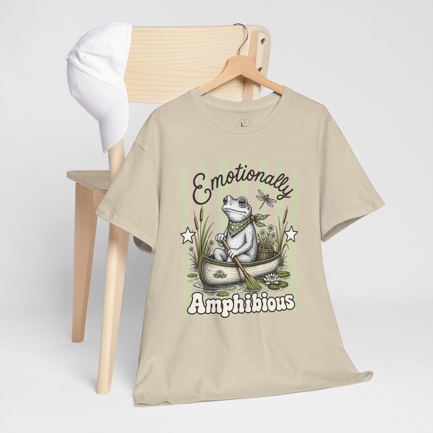 Emotionally Amphibious Retro Frog Graphic Tee