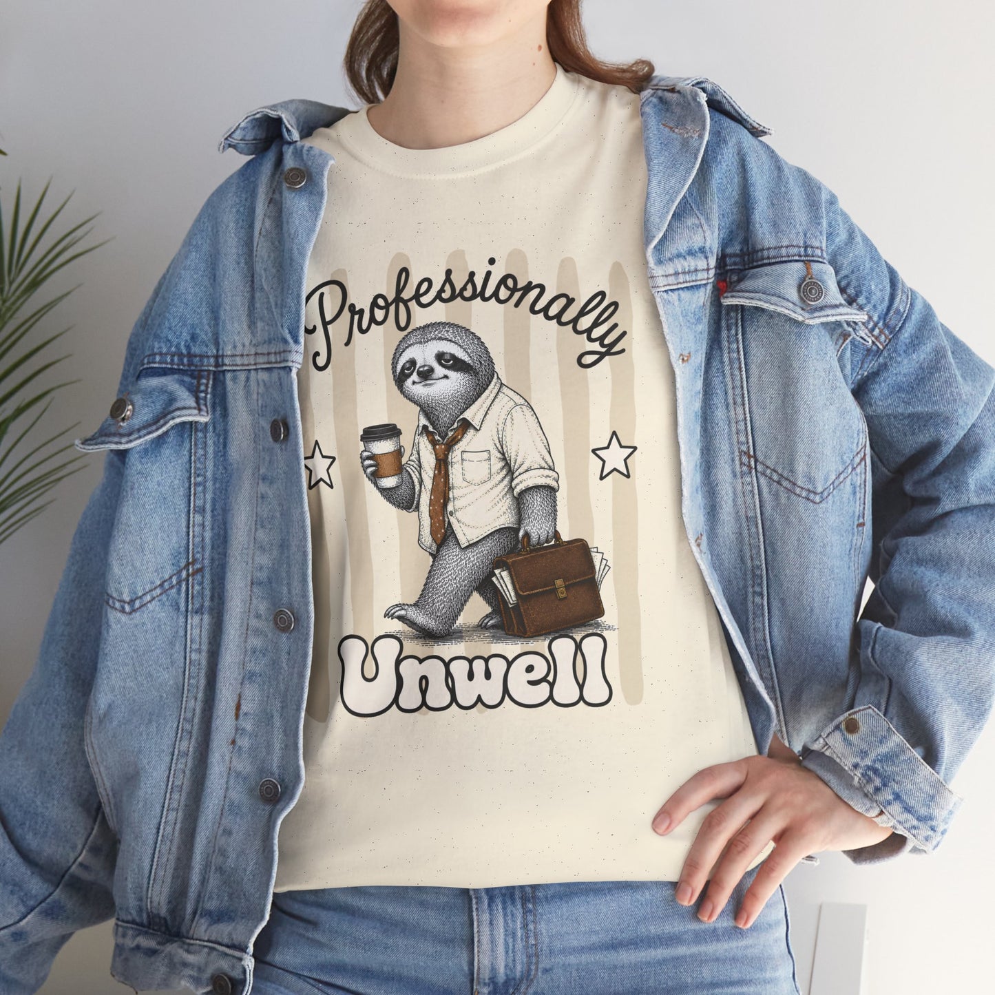 Professionally Unwell Retro Sloth Graphic Tee