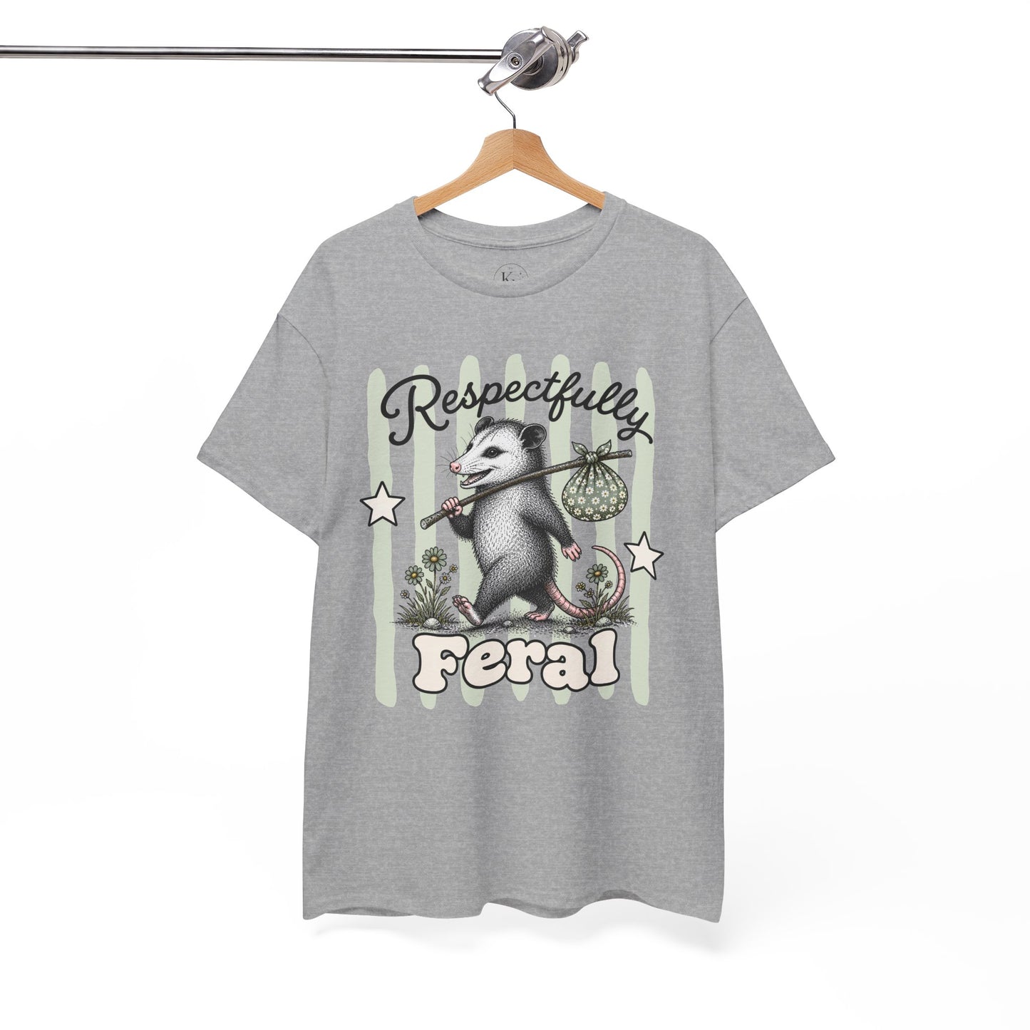 Respectfully Feral Retro Possum Graphic Tee