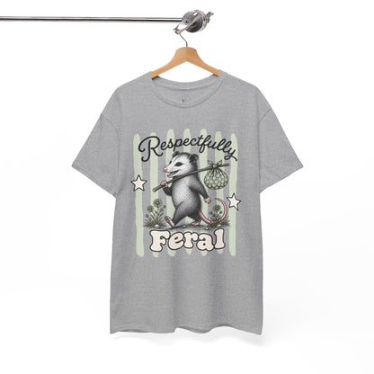 Respectfully Feral Retro Possum Graphic Tee