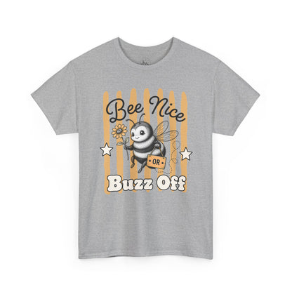 Bee Nice or Buzz Off Retro Bee Graphic Tee