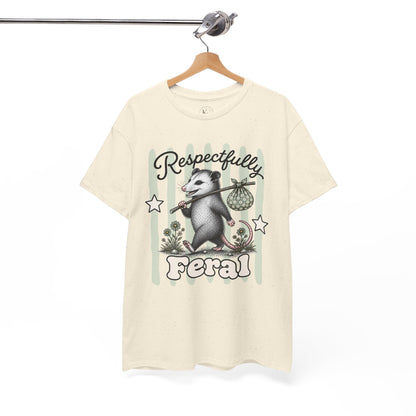 Respectfully Feral Retro Possum Graphic Tee
