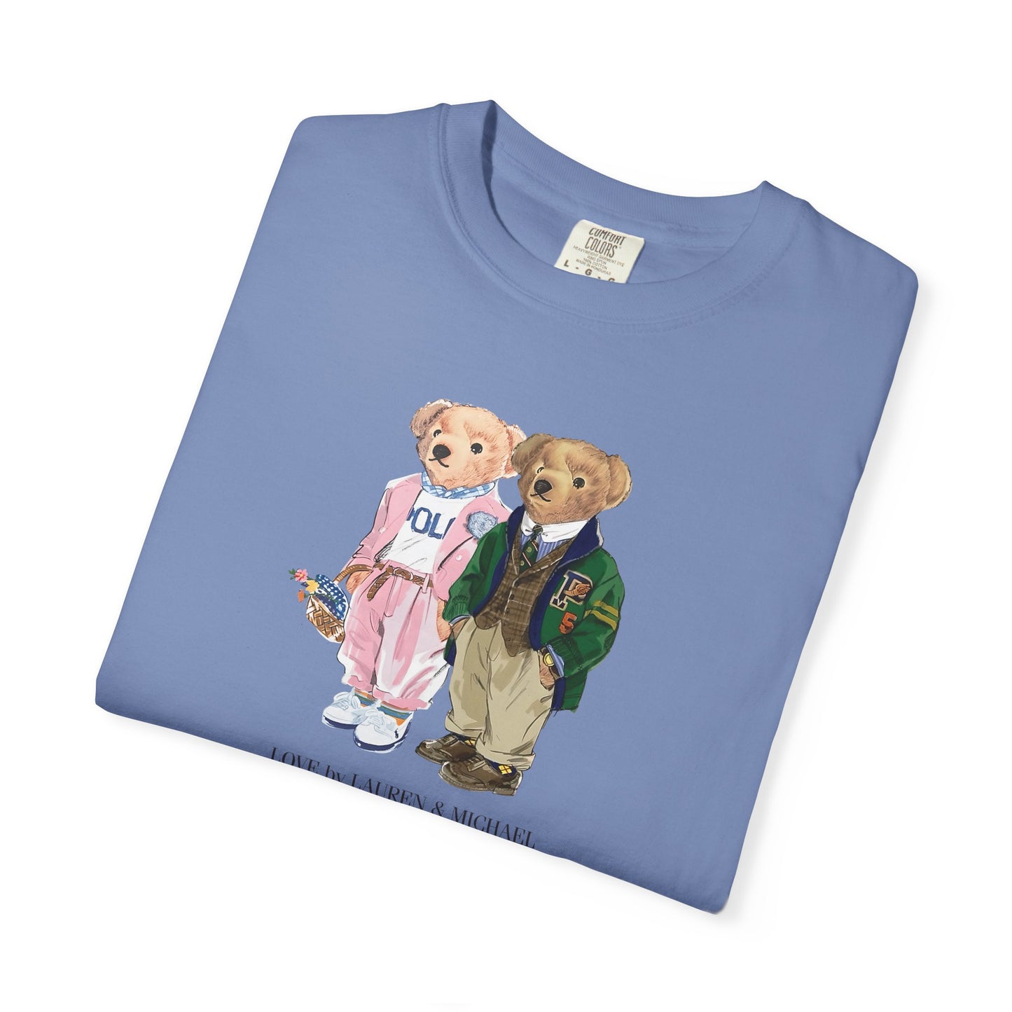 Personalized Couples T-Shirt — Custom Teddy Bear Graphic Tee | Gift for Him & Her