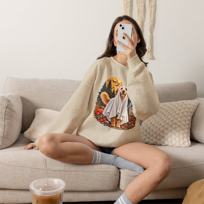 Golden Retriever Ghost Halloween Sweatshirt