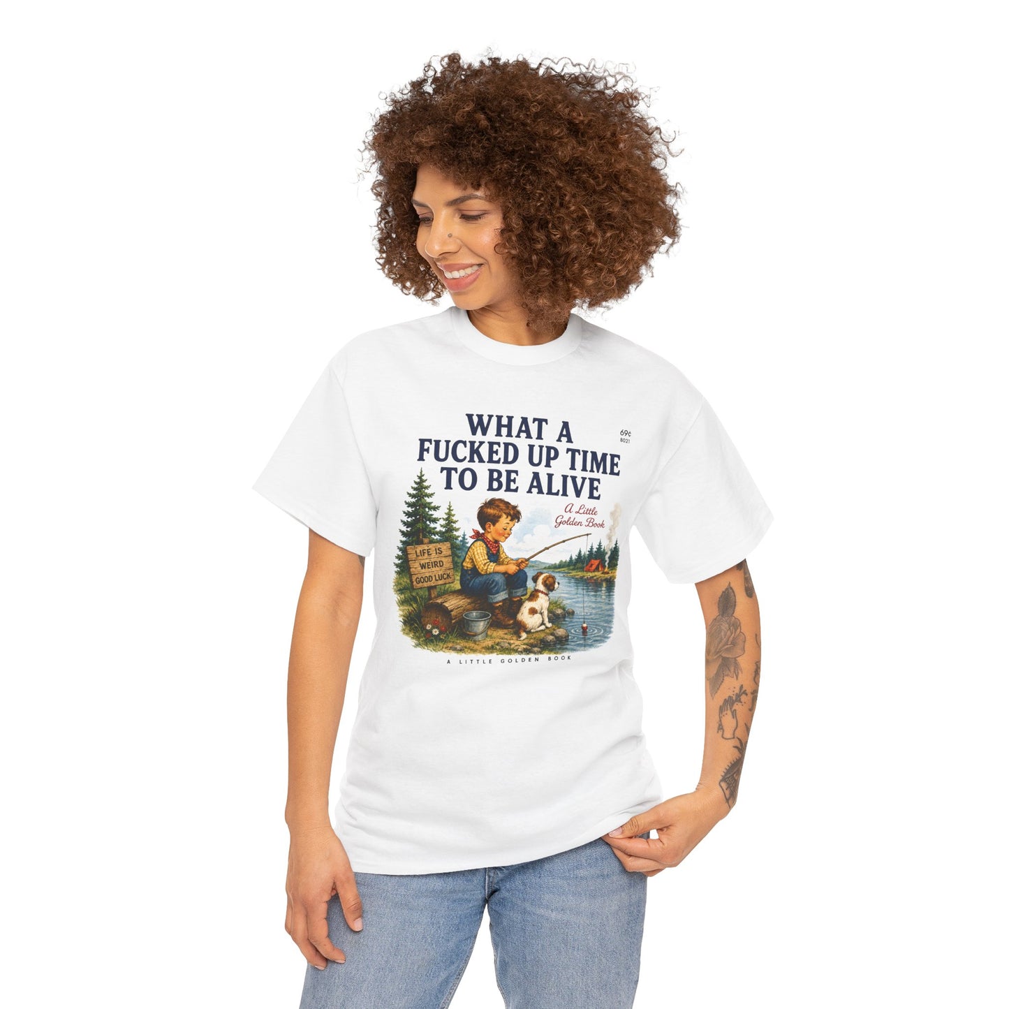 Vintage Fishing Tee — “What a Fucked Up Time to Be Alive”