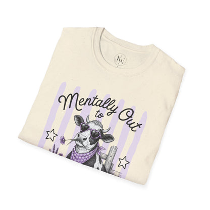 'Mentally Out to Pasture' Cow Graphic Tee