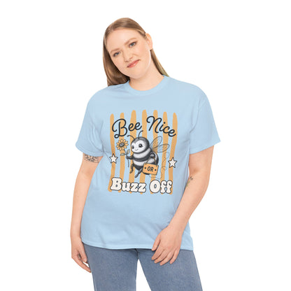 Bee Nice or Buzz Off Retro Bee Graphic Tee