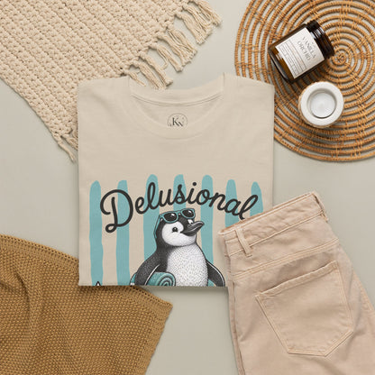 Delusional But Hopeful Retro Penguin Graphic Tee