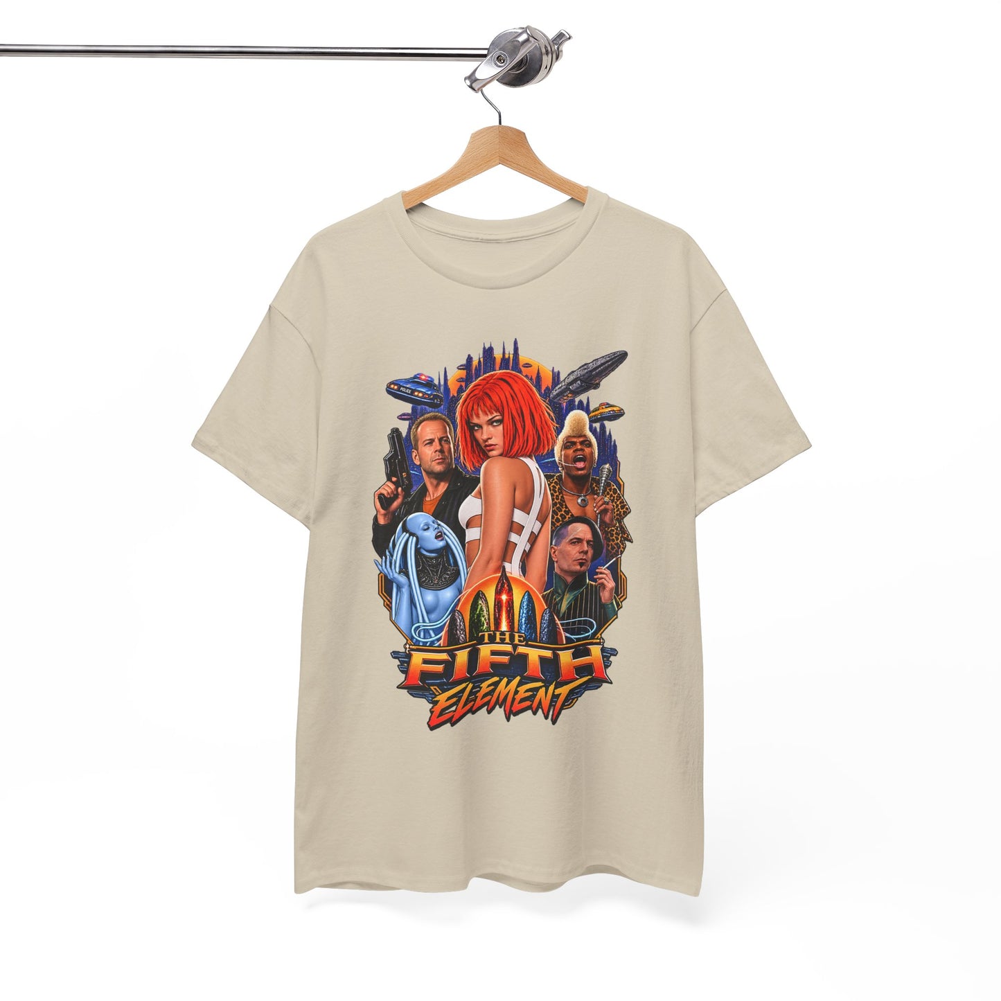 Retro Sci-Fi Character Collage Graphic Tee