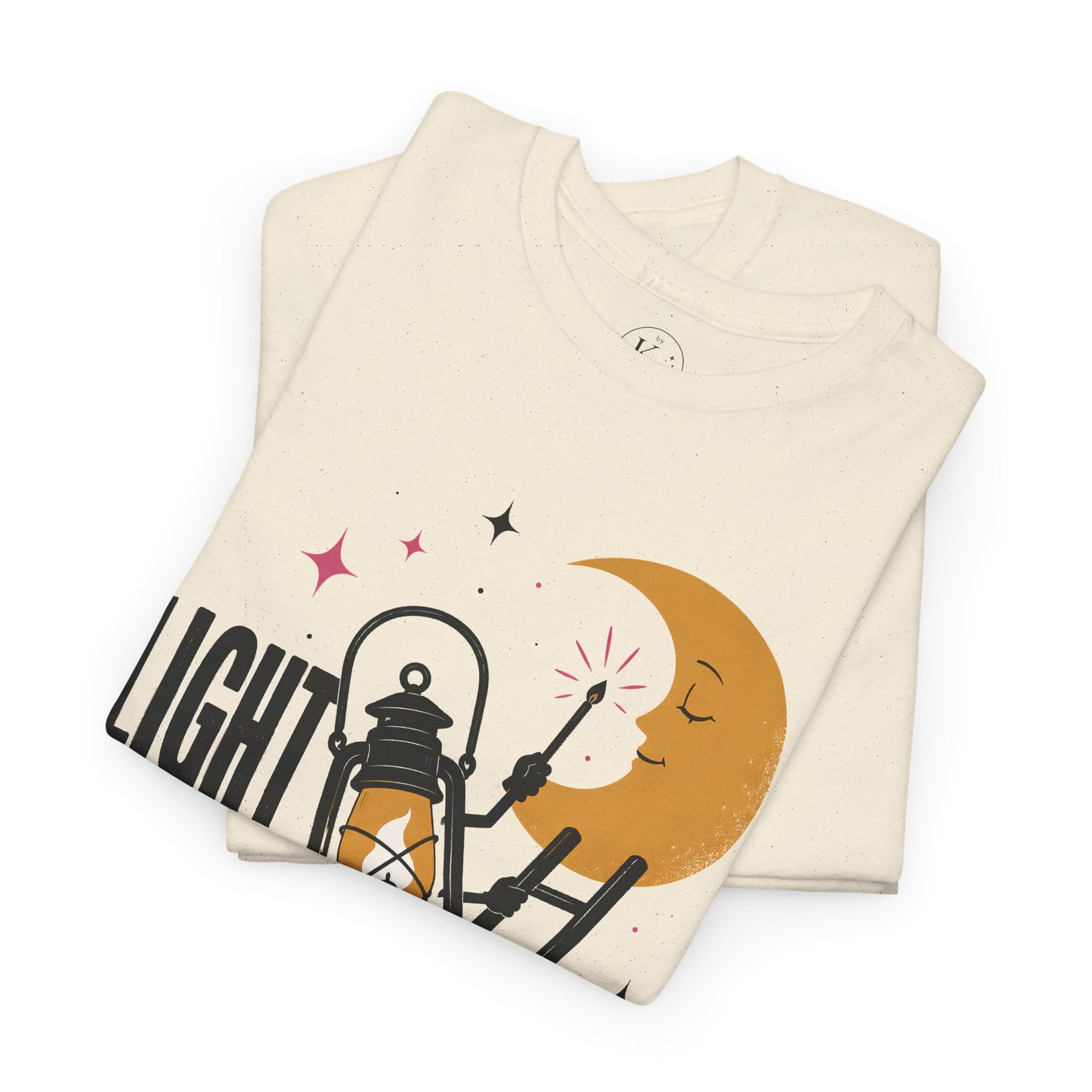 Light the Moon Pop Art Tee — Lantern Lighting the Moon Graphic Tee