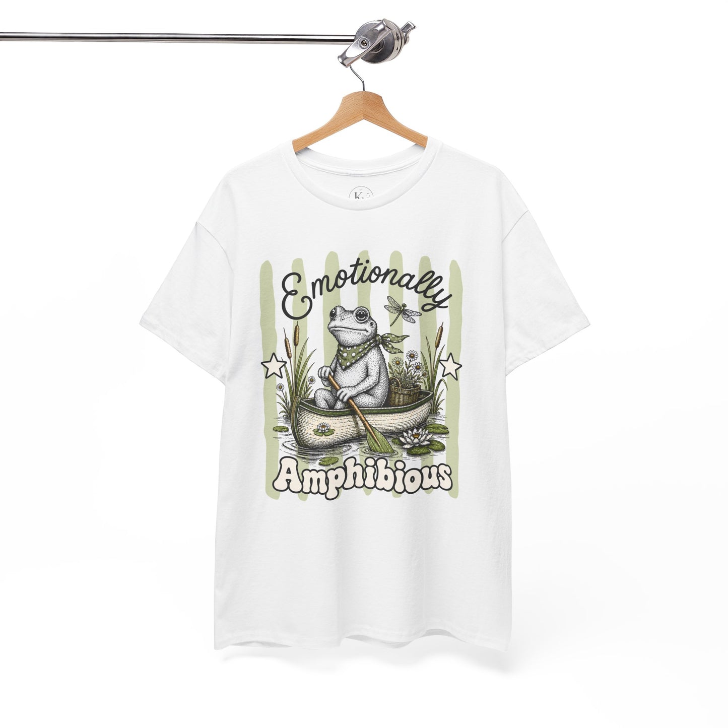 Emotionally Amphibious Retro Frog Graphic Tee
