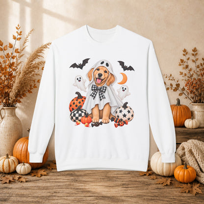 Golden Retriever Ghost Costume Sweatshirt
