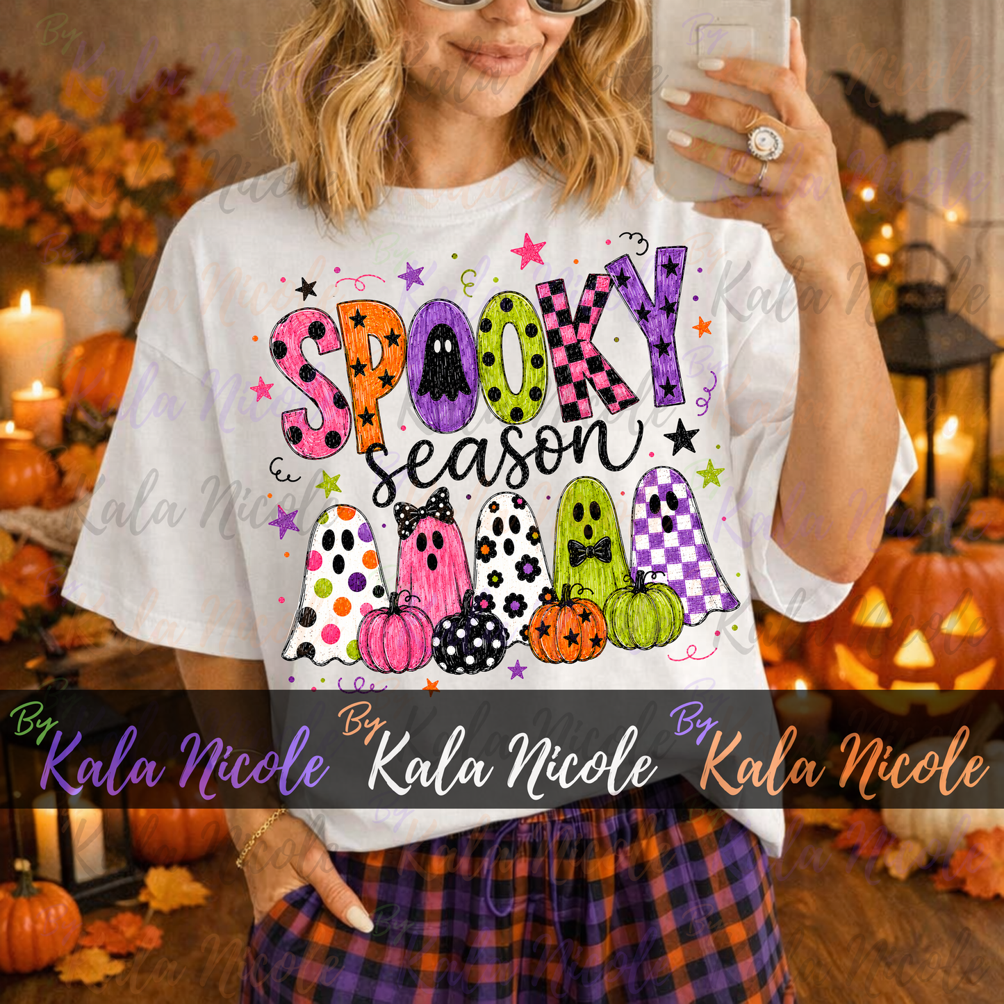 Spooky Season PNG Bundle | Trendy Halloween PNG | Fall PNG | Cute Ghost Clipart (Digital Download)