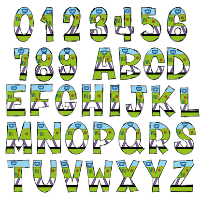 Toy Story Alphabet PNG Bundle | ABC 123