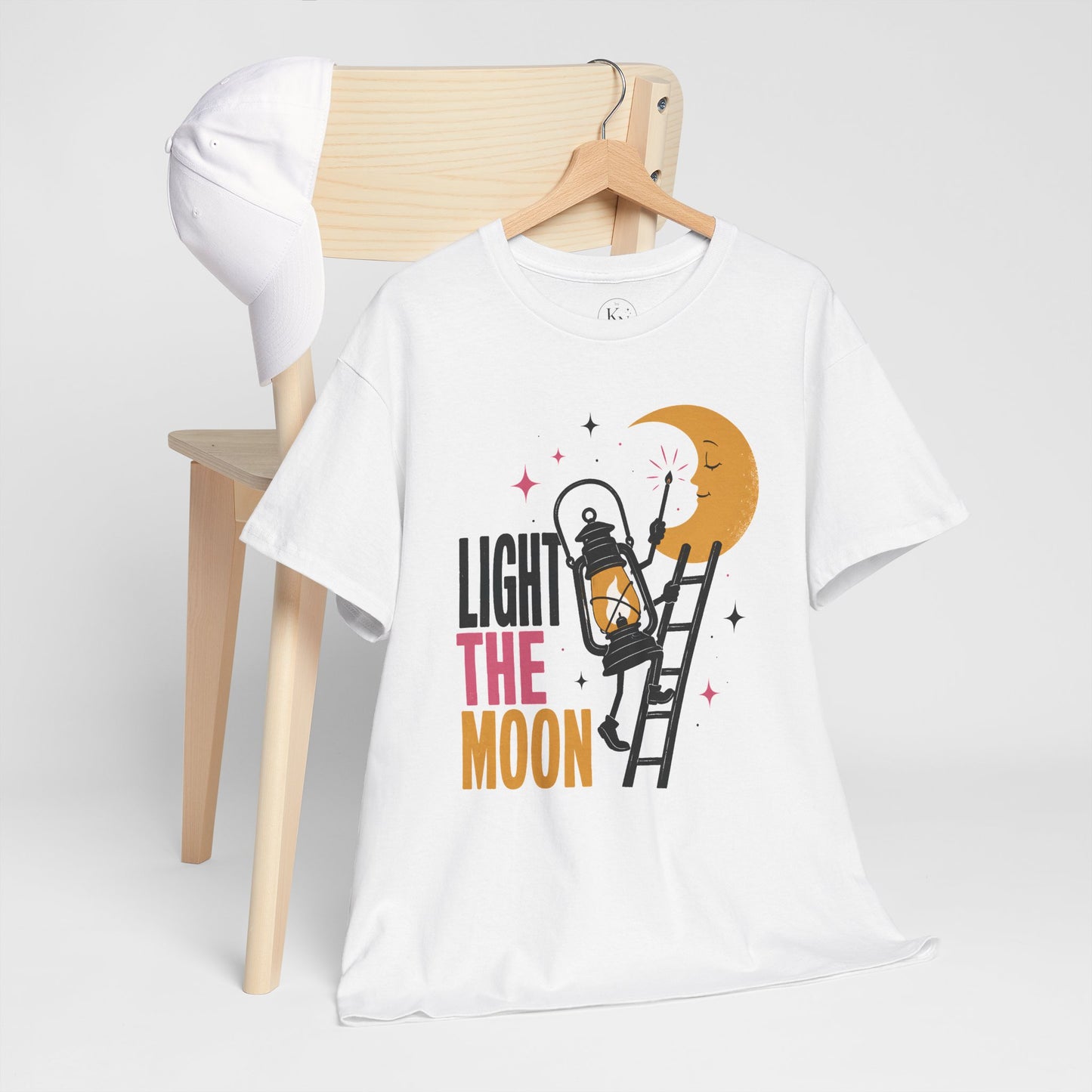 Light the Moon Pop Art Tee — Lantern Lighting the Moon Graphic Tee