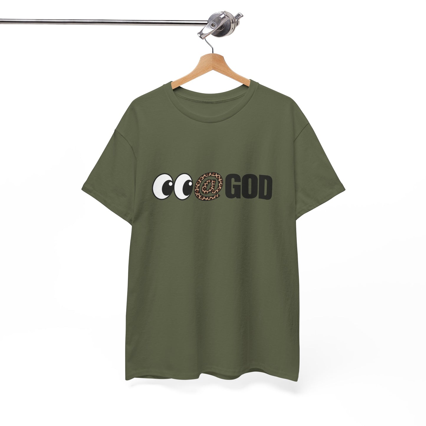 Look At God Leopard Print Graphic Tee