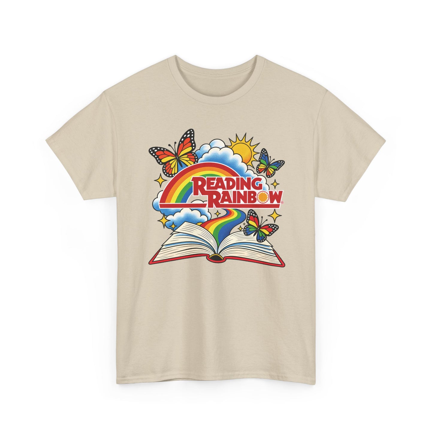 Rainbow & Butterflies Retro Book Graphic Tee