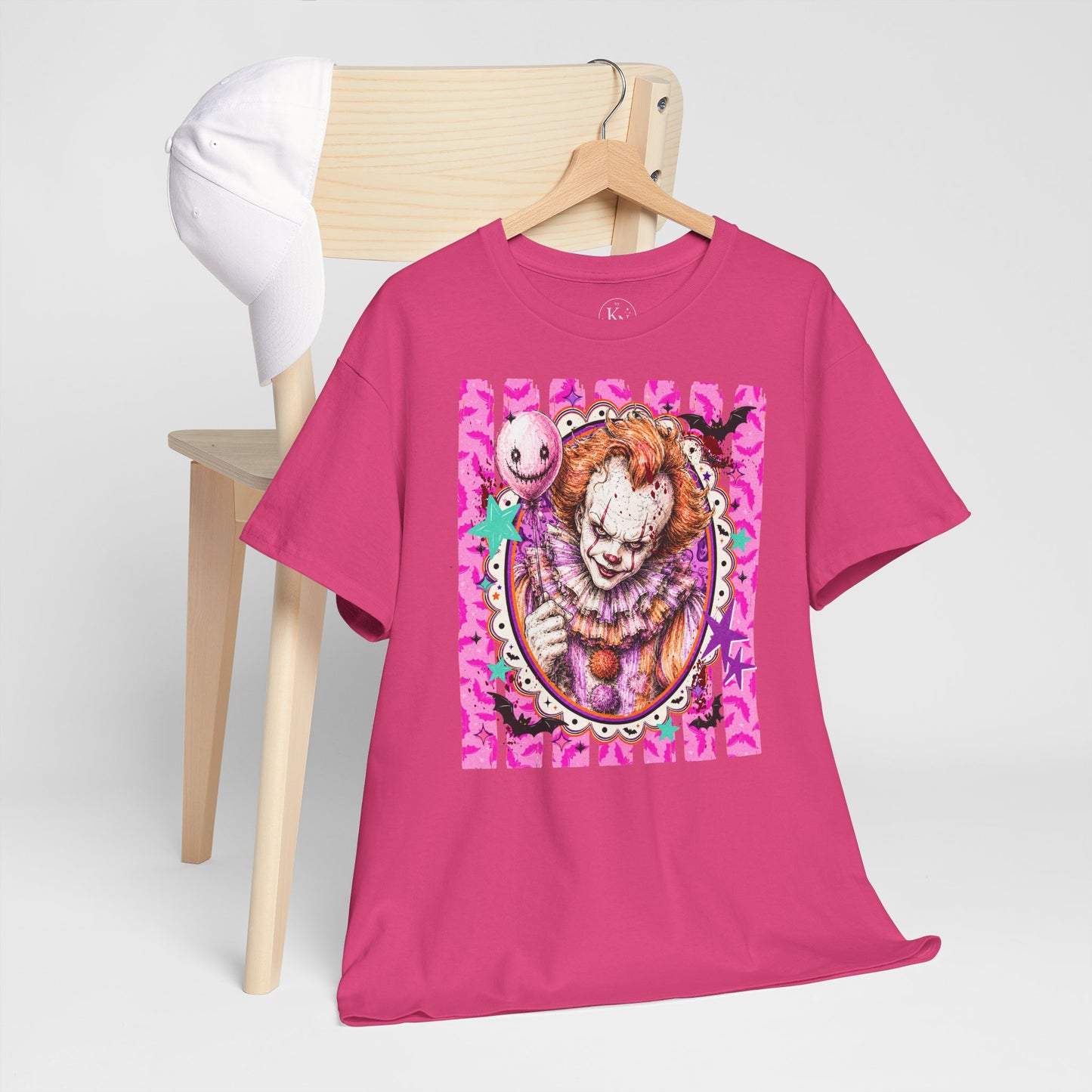 Pennywise Portrait Tee — Colorful Spooky Horror Shirt