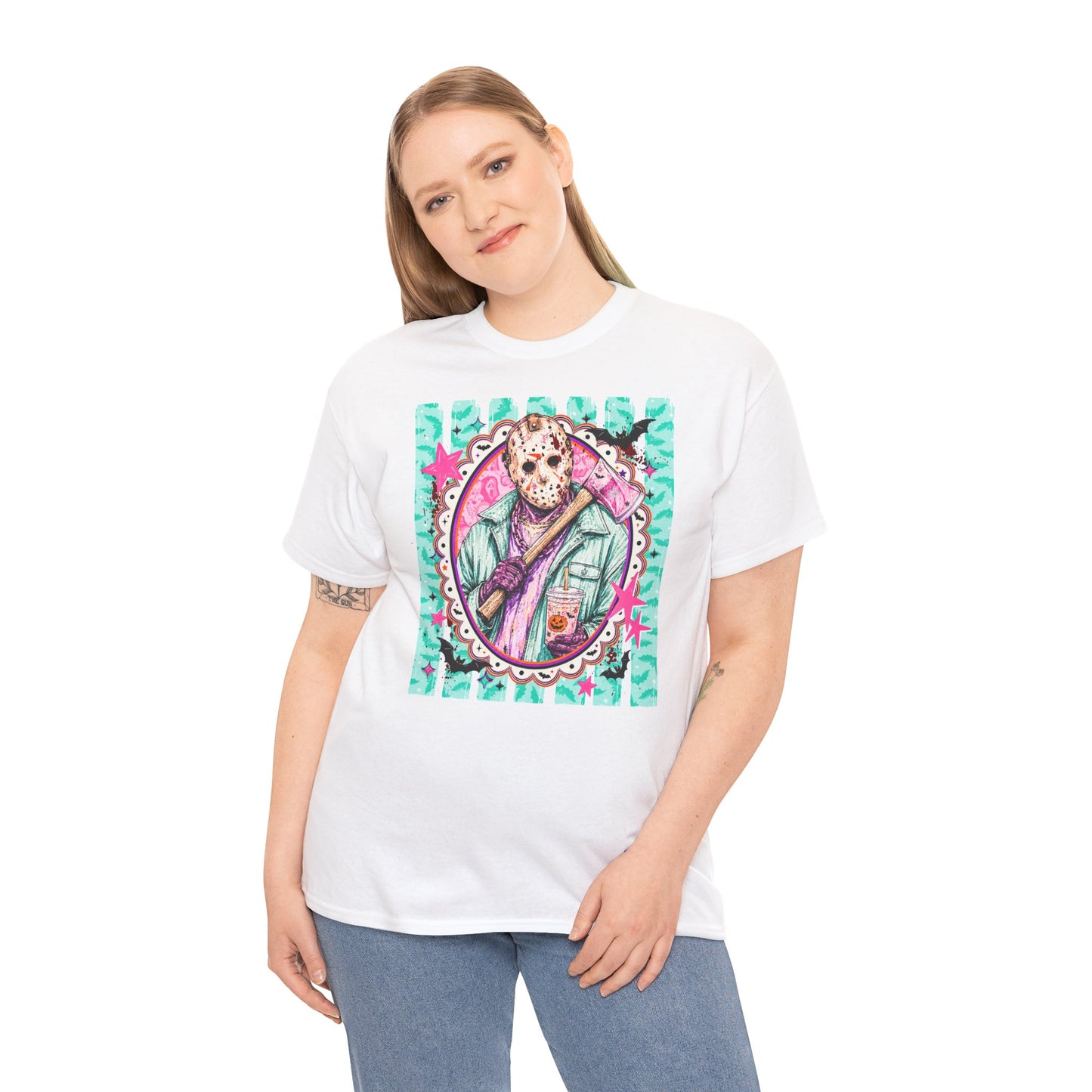 Jason Portrait Tee — Colorful Spooky Horror Shirt