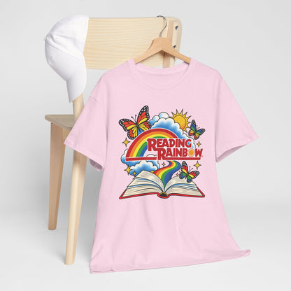Rainbow & Butterflies Retro Book Graphic Tee