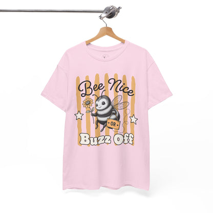 Bee Nice or Buzz Off Retro Bee Graphic Tee
