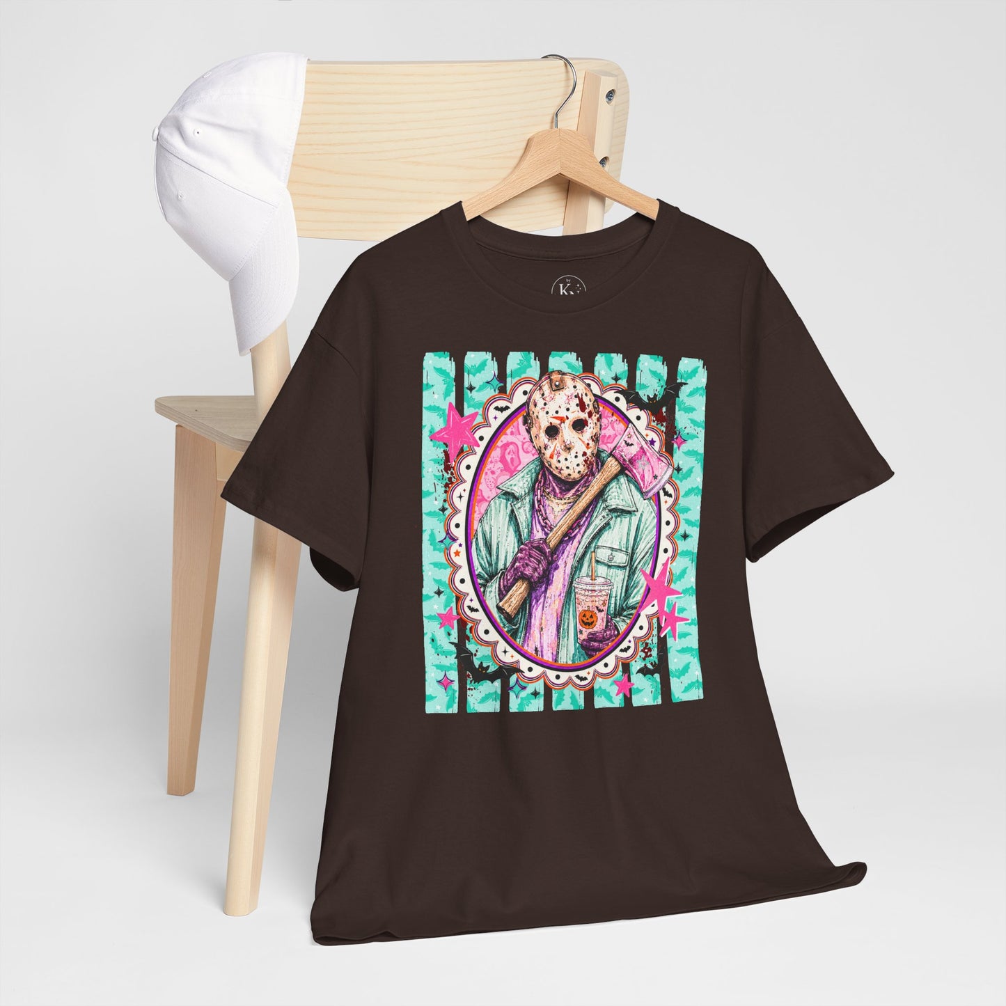 Jason Portrait Tee — Colorful Spooky Horror Shirt