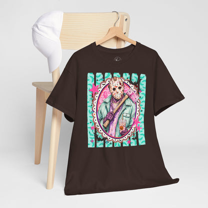 Jason Portrait Tee — Colorful Spooky Horror Shirt