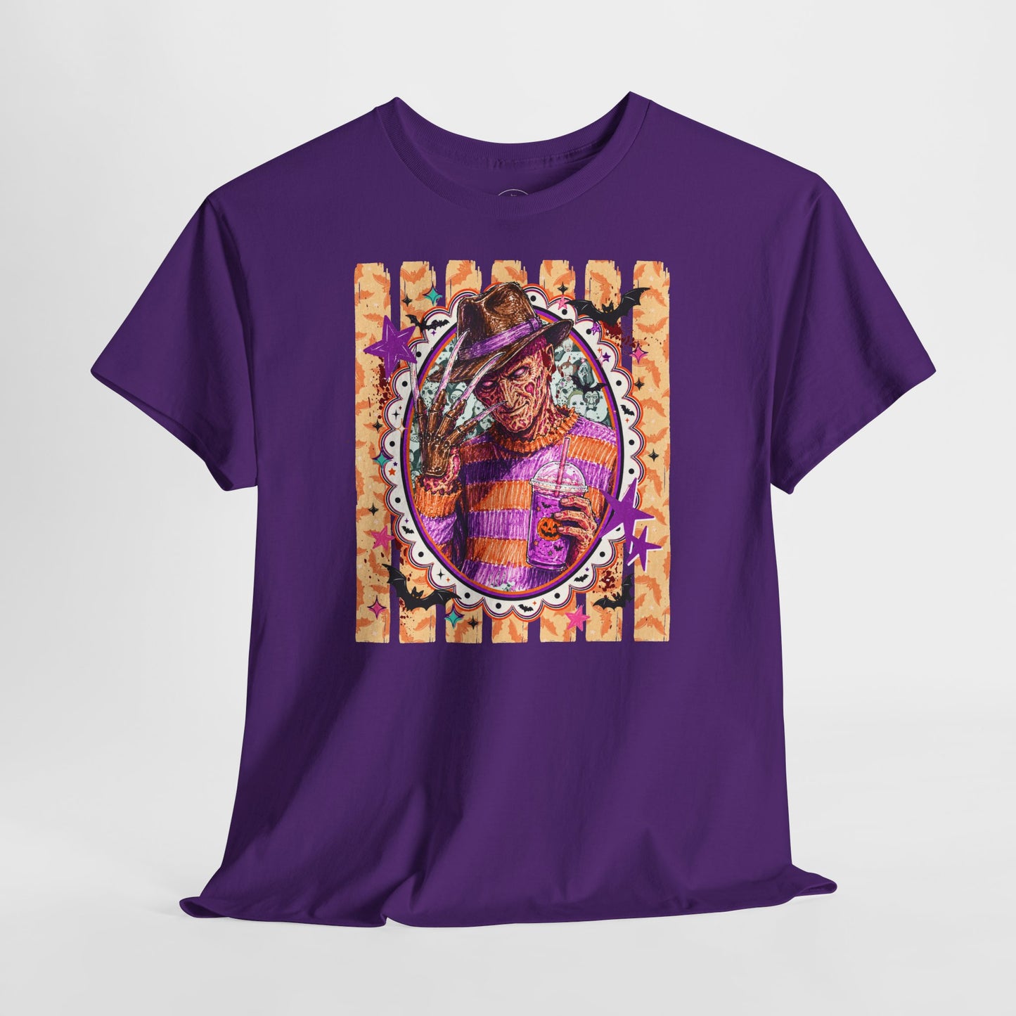 Freddy Krueger Portrait Tee — Colorful Spooky Horror Shirt