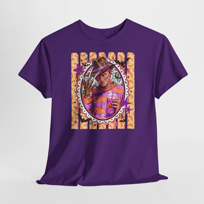 Freddy Krueger Portrait Tee — Colorful Spooky Horror Shirt