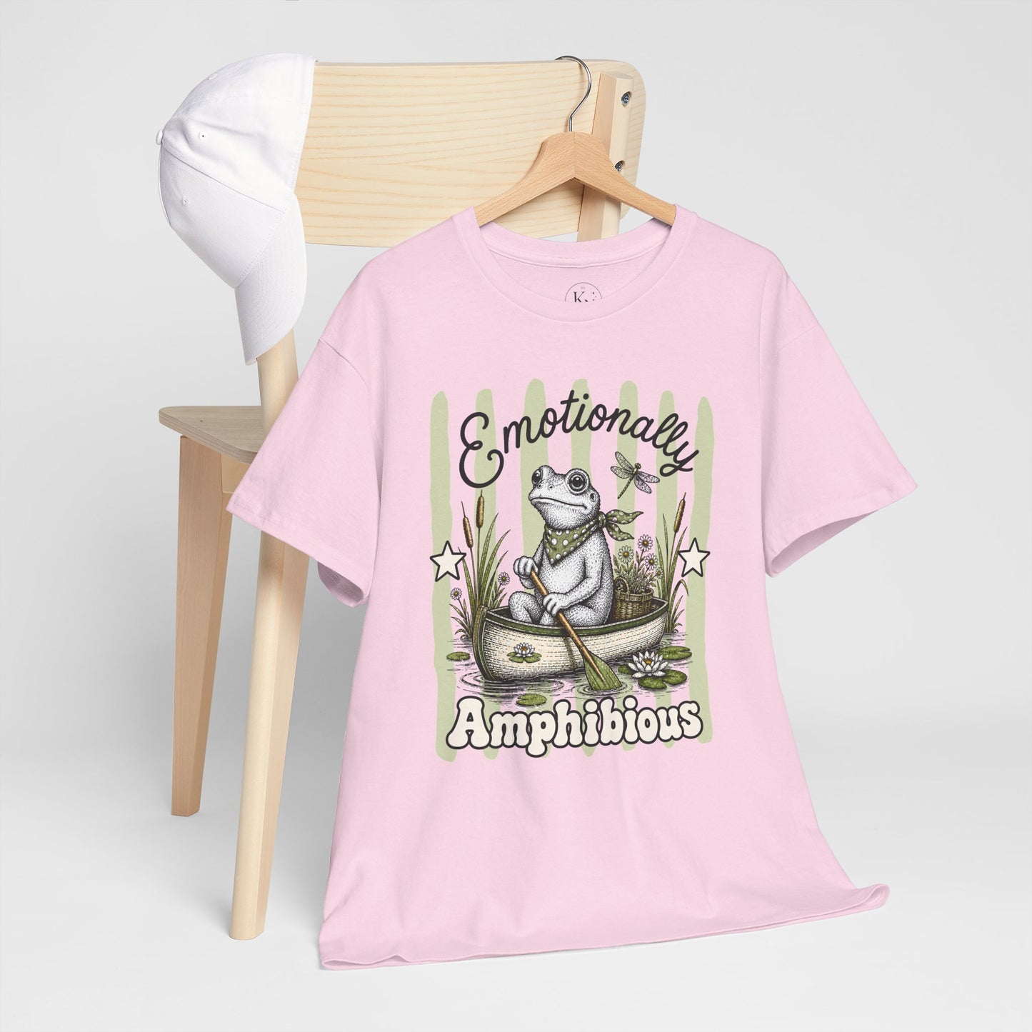 Emotionally Amphibious Retro Frog Graphic Tee