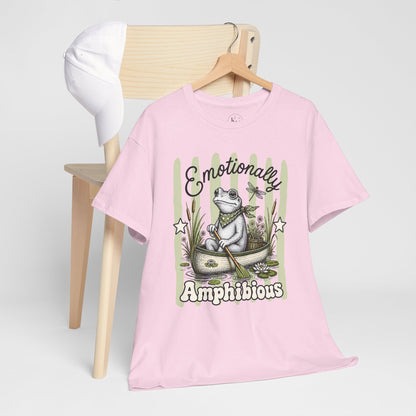 Emotionally Amphibious Retro Frog Graphic Tee
