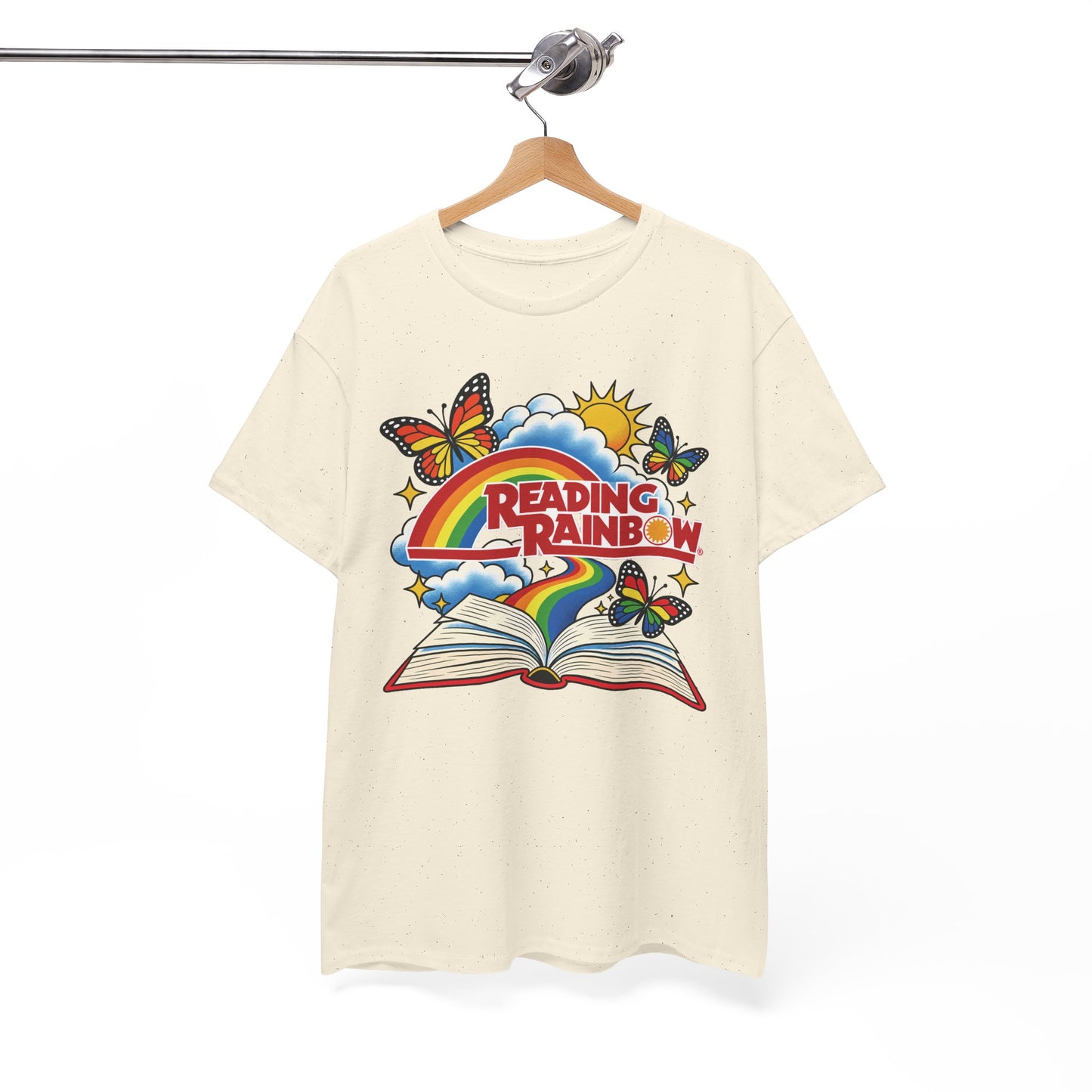 Rainbow & Butterflies Retro Book Graphic Tee