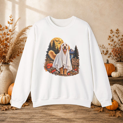 Golden Retriever Ghost Halloween Sweatshirt