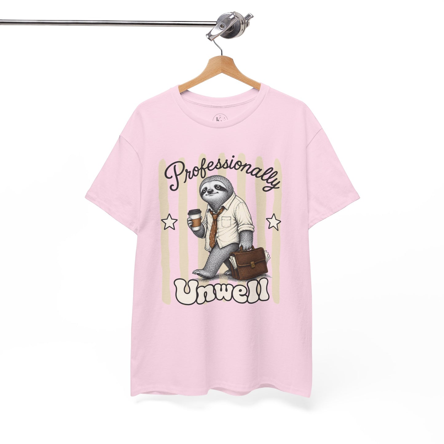 Professionally Unwell Retro Sloth Graphic Tee
