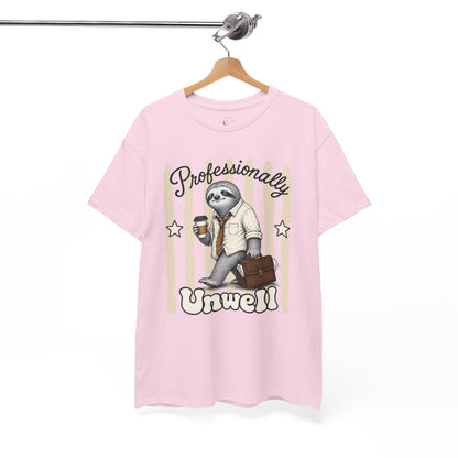 Professionally Unwell Retro Sloth Graphic Tee