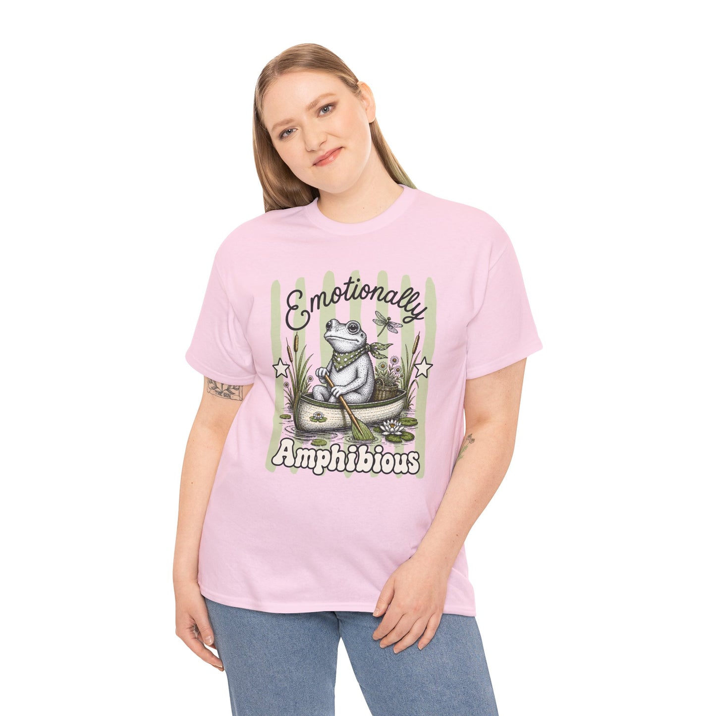 Emotionally Amphibious Retro Frog Graphic Tee