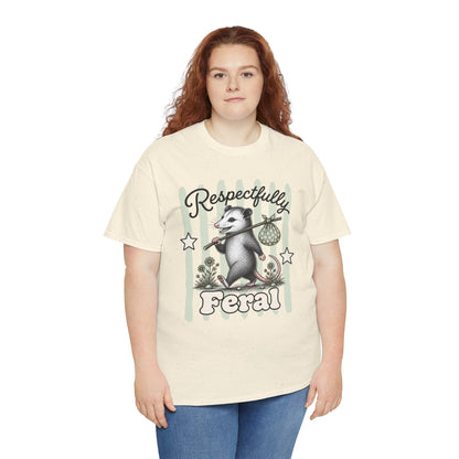 Respectfully Feral Retro Possum Graphic Tee