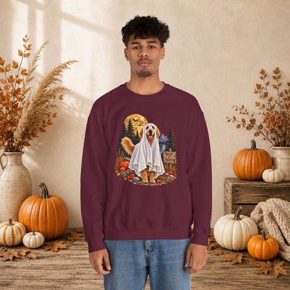 Golden Retriever Ghost Halloween Sweatshirt