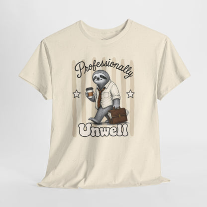 Professionally Unwell Retro Sloth Graphic Tee