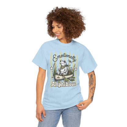 Emotionally Amphibious Retro Frog Graphic Tee