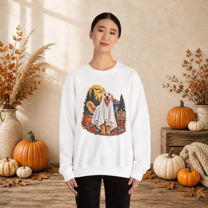 Golden Retriever Ghost Halloween Sweatshirt
