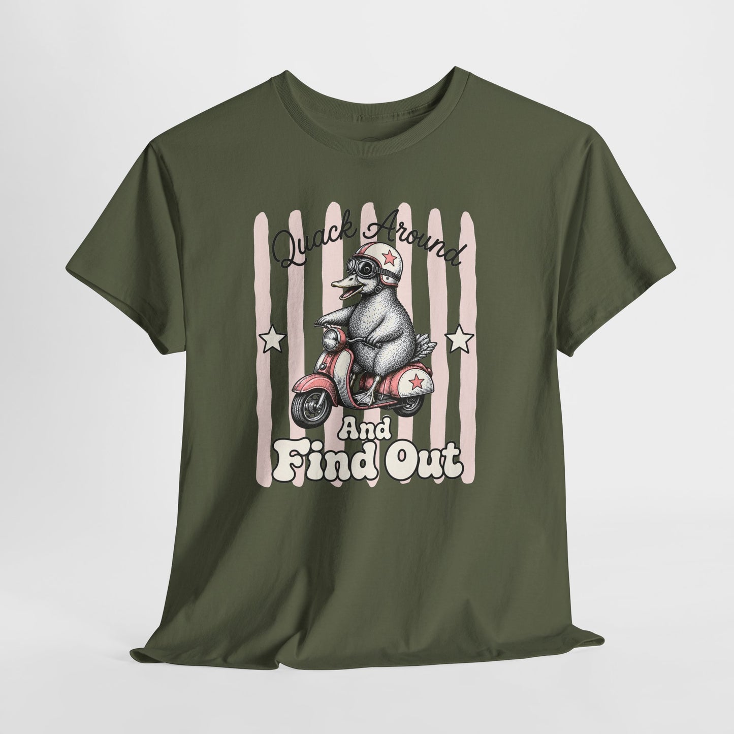 Quack Around and Find Out Retro Duck Graphic Tee