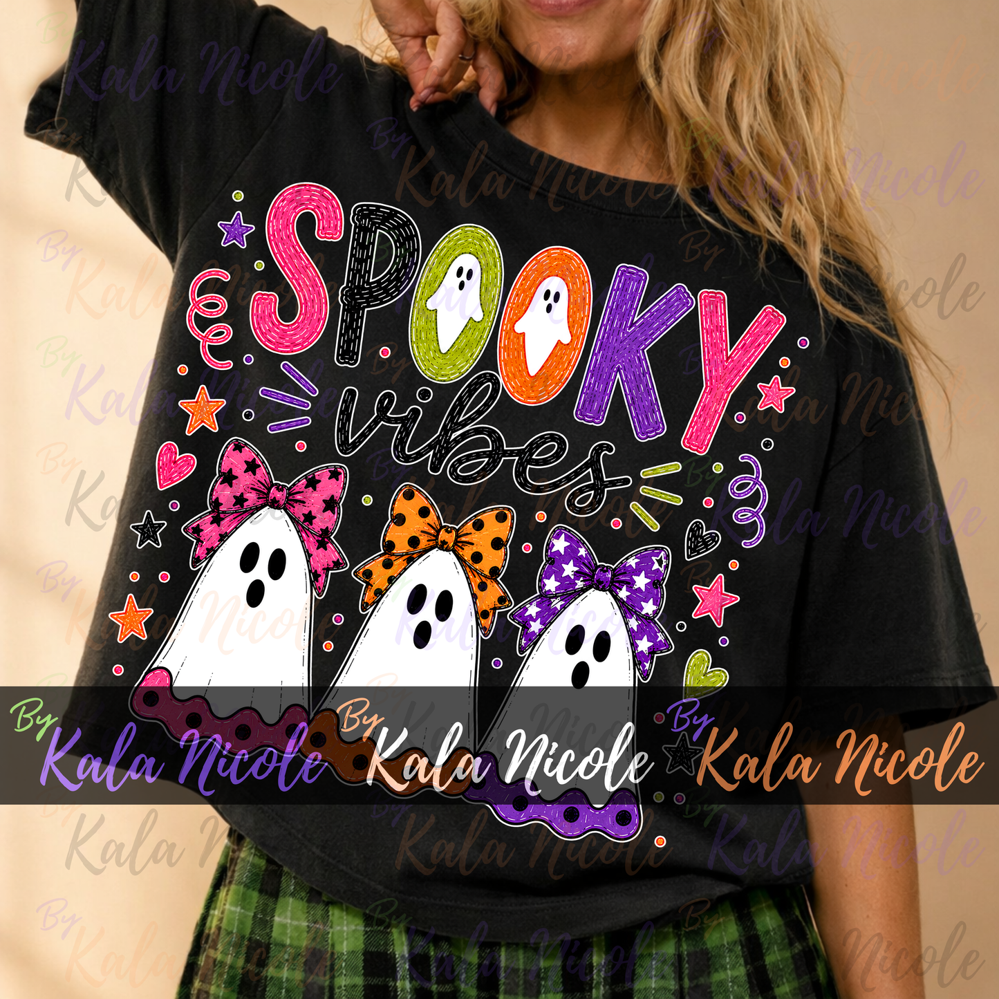 Spooky Vibes Doodle PNG Bundle | Trendy Fall Halloween PNG | Cute Ghost Clipart (Digital Download)