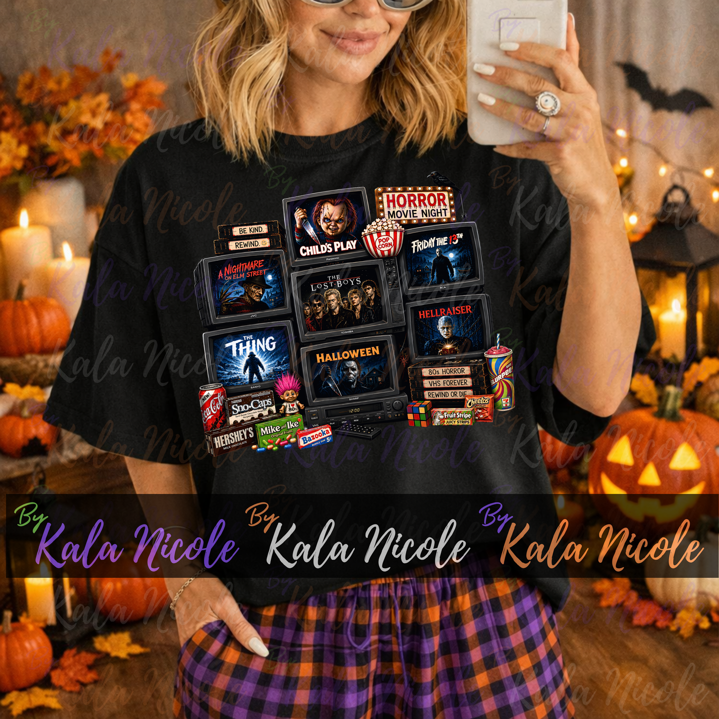 Horror Movie Night 80s PNG | Trendy Halloween PNG | Horror Movie Clipart (Digital Download)