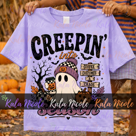 Creepin' Into Season Cute Ghost PNG